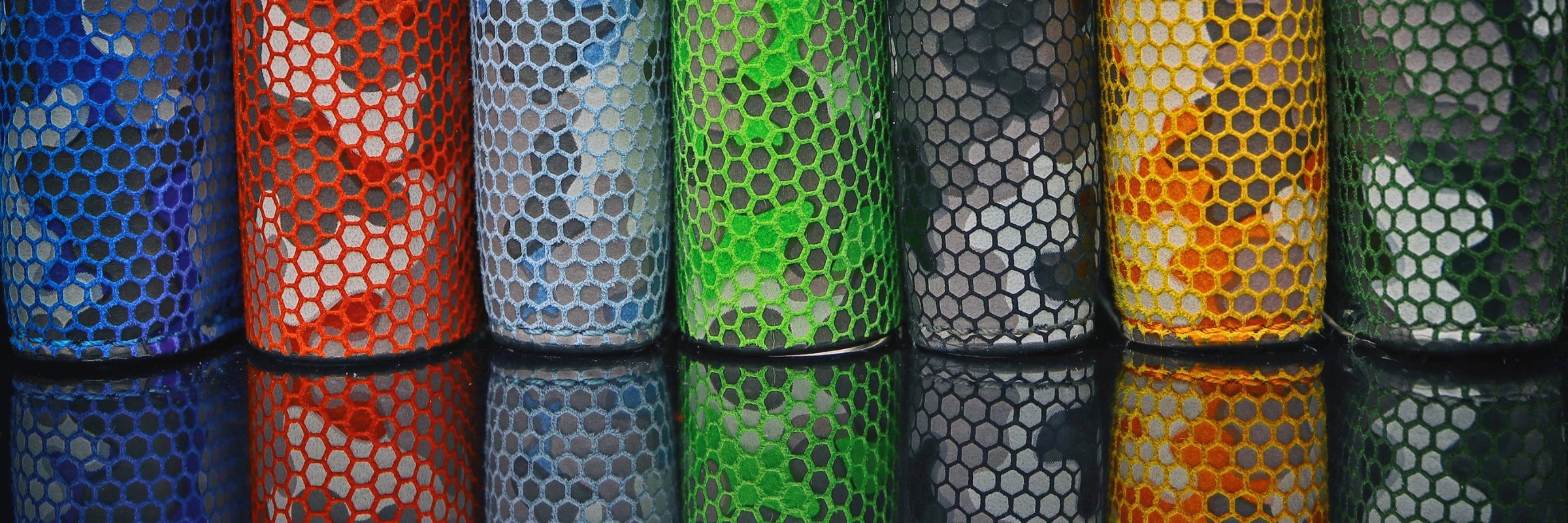 COLDFIRE Fusion carbon fiber camo wallet collection — multiple colorways